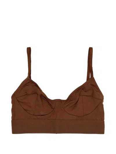 Baserange Elasticated-band Bra In Animal Print