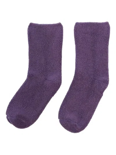 Baserange Fuzzy Socks In Purple