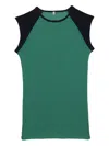 Baserange Gene Raglan-sleeve Ribbed Tank Top In Green
