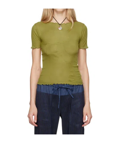 Baserange Gerrymandered Short-sleeved T-shirt In Green