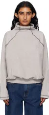Baserange Contrast-stitch Sweatshirt In Gray
