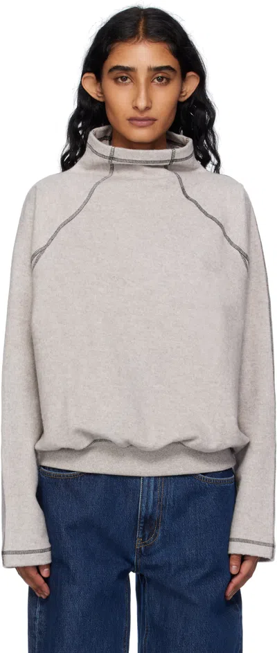 BASERANGE GRAY FOLD TURTLENECK