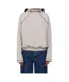 Baserange Contrast-stitch Sweatshirt In Gray
