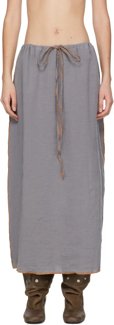 BASERANGE GRAY MAX MAXI SKIRT