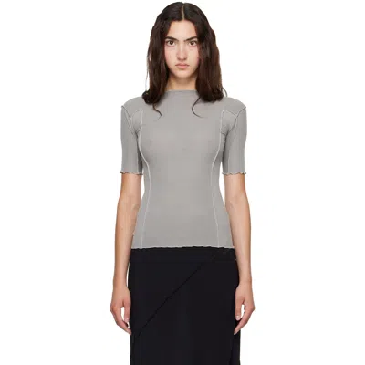 Baserange Gray Omato 3/4 T-shirt In Elie Grey
