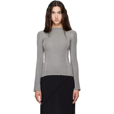 Baserange Gray Omato Long Sleeve T-shirt In Elie Grey