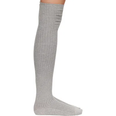 Baserange Gray Overknee Socks