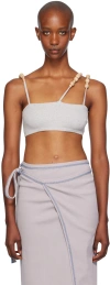 Baserange Gray Tav Bra In Grey Melange