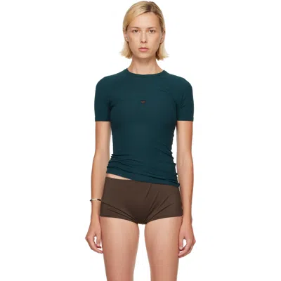 Baserange Green Heart T-shirt In Hirsu Green