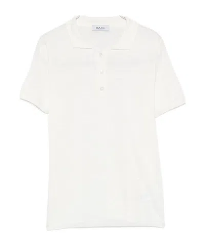 Baserange Half-button Polo Shirt In White
