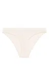 Baserange Heart Bell Fine-ribbed Thong In 中性色