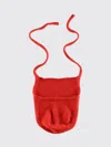 Baserange Tie Ribbed Hat In Red