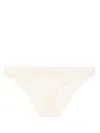 Baserange Heart Bell Fine-ribbed Thong In Neutrals