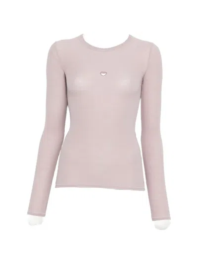 Baserange Heart-motif T-shirt In Purple