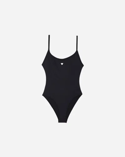 Baserange Heart Swim Body In Black