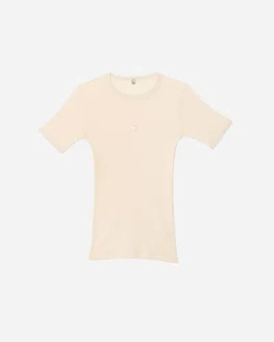 Baserange Heart T-shirt In Beige