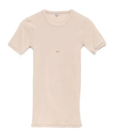 Baserange Heart-detail T-shirt In Pink