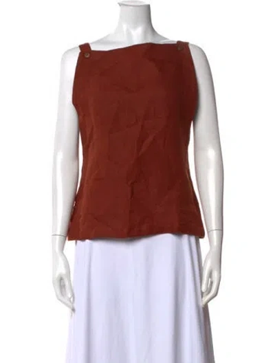 Pre-owned Baserange Hemp Square Neckline Top In Multi