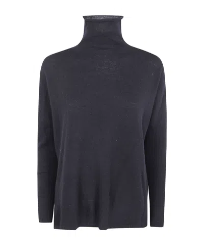 Baserange High-neck Long-sleeved Sweater In Black
