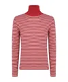 Baserange High-neck Striped Sweater In Red