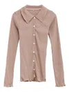 Baserange Iso Ribbed Button Shirt In Neutral