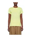 Baserange Item O-neck Short-sleeved T-shirt In Yellow