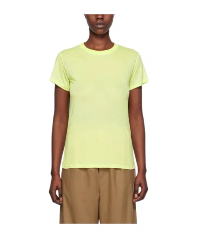 Baserange Item O-neck Short-sleeved T-shirt In Yellow