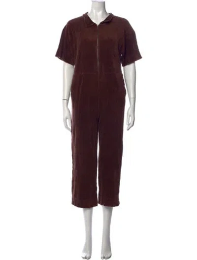 Pre-owned Baserange Jumpsuit In Burgundy