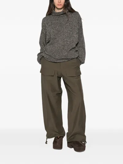 Baserange Kem Mock-neck Marl-knit Sweater In Gray