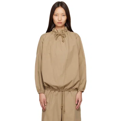 Baserange Khaki Uro Top In Brown