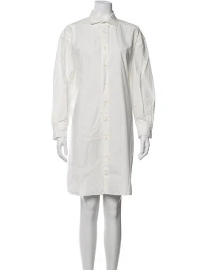 Pre-owned Baserange Knee-length Dress In White