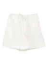Baserange Kolla Drawstring Cotton Shorts In Gray