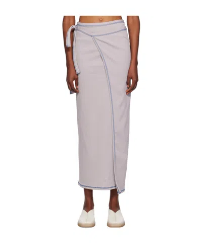 Baserange Lace-up Skirt In Purple