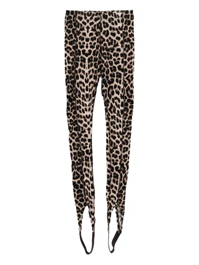 Baserange Leopard-print Leggings In Animal Print
