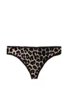 Baserange Leopard-print Briefs In Black
