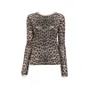 Baserange Leopard-print Long-sleeve T-shirt In Neutrals/black