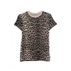 Baserange Leopard-print T-shirt In Neutrals/black