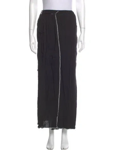 Pre-owned Baserange Linen Midi Length Skirt In Gray