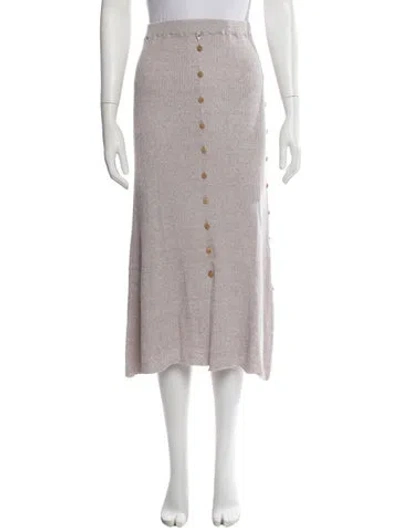 Pre-owned Baserange Linen Midi Length Skirt In Neutral