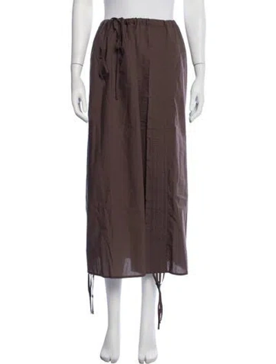 Pre-owned Baserange Long Skirt In Brown
