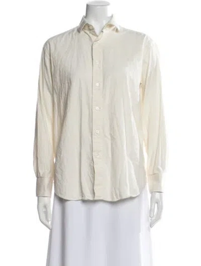 Pre-owned Baserange Long Sleeve Button-up Top In Neutrals