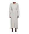 Baserange Gray Shaw Kaftan Midi Dress In Gray