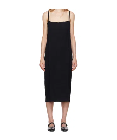 Baserange Long Sleeve Dress In Black