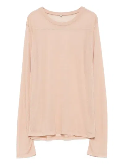Baserange Long-sleeve Round-neck Top In Neutral
