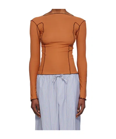 Baserange Long Sleeve T-shirt In Orange