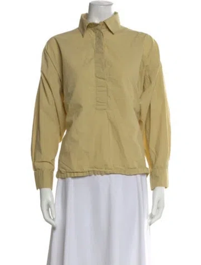 Pre-owned Baserange Long Sleeve Top In Green