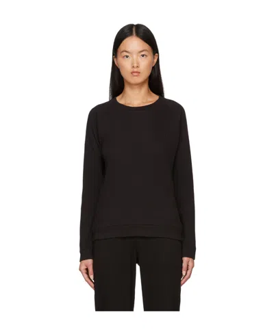 Baserange Long Sleeved Ribbed Sweater In Black