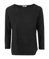 Baserange Black Solid Sweater In Black