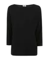 Baserange Black Solid Sweater In Black