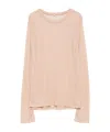 Baserange Long-sleeve Round-neck Top In Pink